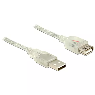 Delock USB 2.0-s bővítőkábel A-típusú csatlakozódugóval > USB 2.0-s, A-típusú csatlakozóhüvellyel 2m