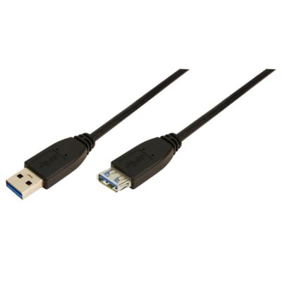 LogiLink USB 3.0 Hosszabbító kábel TypeA>TypeA, fekete 2m