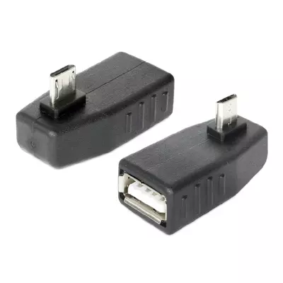 Delock adapter USB micro-B apa > USB 2.0-A anya, OTG, 90 -ban forgatott