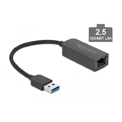 Delock USB A-típusú adapter apa   2,5 Gigabit LAN kompakt