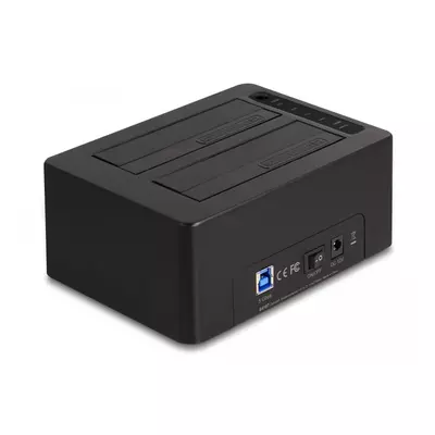 Delock USB duális dokkoló állomás 2 db. SATA HDD / SSD számára klónozó és törlő funkcióval