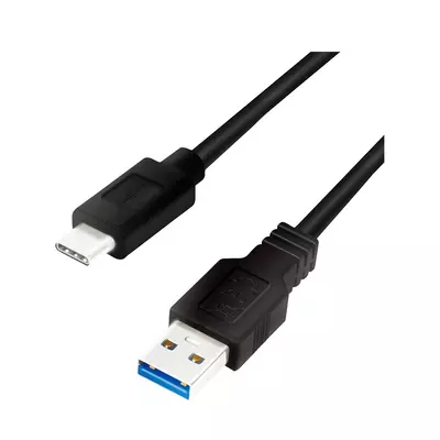 Logilink USB 3.2 Gen1 Type-C kábel, C/M-USB-A/M, fekete, 0,5 m