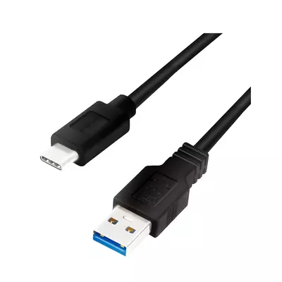 Logilink USB 3.2 Gen1 Type-C kábel, C/M-USB-A/M, fekete, 1 m