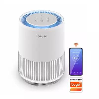 Salente MaxClean, intelligens légtisztító, WiFi Tuya SmartLife, fehér