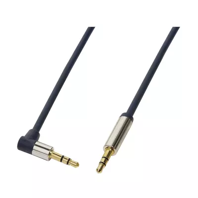 Logilink audió kábel 3.5 mm Sztereó M/M 90' elfordított, 1,5 m, kék