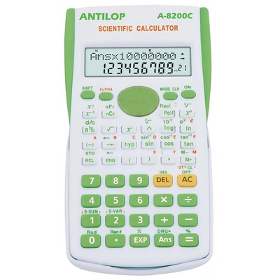 Antilop számológép tudományos 8200C Zöld