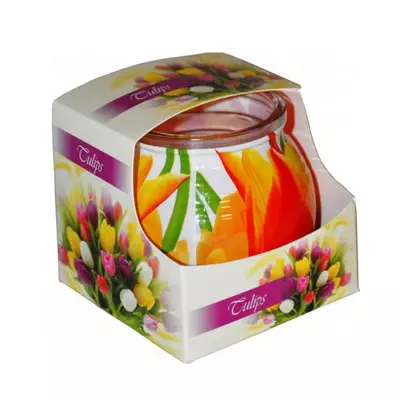 Anyáknapi ajándék illatgyertya poharas tulipán 70g 630749
