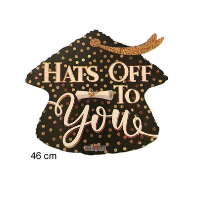 Ballagási fólialufi 46 cm kalap alakú