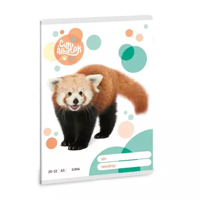 Ars Una: Cuki állatok - Vörös panda sima füzet A/5 20-32