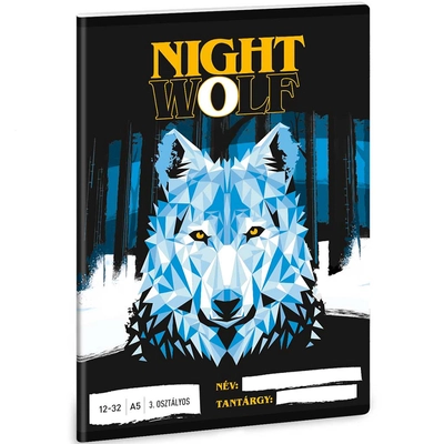 Ars Una: Nightwolf - Éjfarkas 3. osztályos vonalas füzet 32 lapos A/5