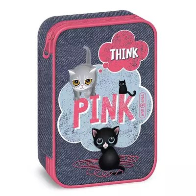 Ars Una: Think Pink többszintes kihajtható tolltartó 15,5x22,5x4,5cm