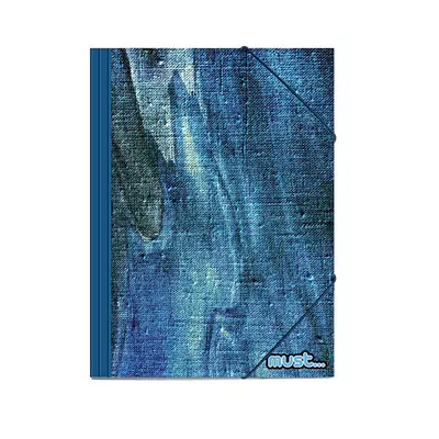 Must: Gumis mappa kék színben 25x35cm