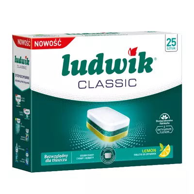 Ludwik classic mosogatógép tabletta 25db-os kiszerelésben