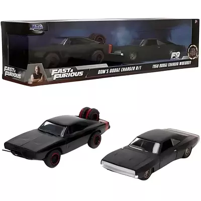 Halálos iramban: Dom Toretto Dodge Charger R/T 1970 &amp; Dodge Charger Widebody 1968 fém kisautója 2db-os csomag 1/32-es méretarány 13cm- Jada Toys