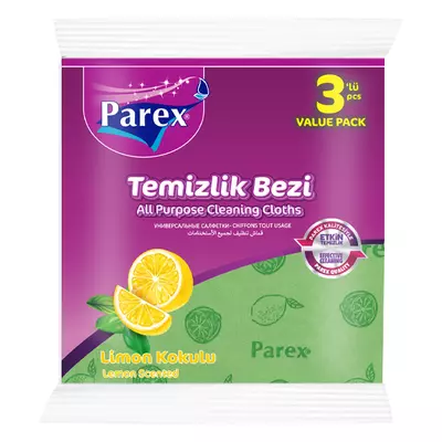 Parex citrom illatú univerzális törlőkendő 3db-os kiszerelésben