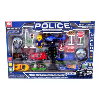 Játék rendőrjármű szett 90652