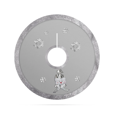 Szürke/ezüst színű karácsonyfaterítő 97cm 58277C