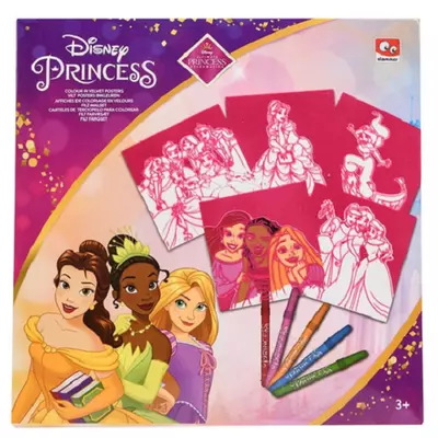 Disney Princess: Bársonyos színező szett - Canenco