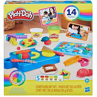 Play-Doh: Little Chef gyurmaszett 5 tégely gyurmával és kiegészítőkkel 255g - Hasbro