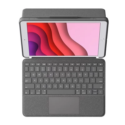 LOGITECH Billentyűzet - Combo Touch Ipad (7, 8 gen.) Grafitszürke, UK