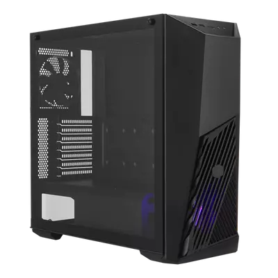 COOLER MASTER Ház Mid Tower ATX MASTERBOX K501L RGB, Tápegység nélkül, Üvegfalú, Fekete