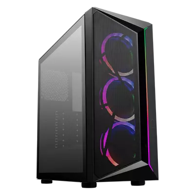 COOLER MASTER Ház Midi ATX CMP 510 ARGB, Tápegység nélkül, Üvegfalú, Fekete