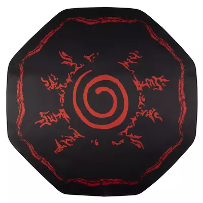 KONIX - NARUTO "Symbol" Gaming Szőnyeg kör alakú 1000x1000mm, Fekete-Piros