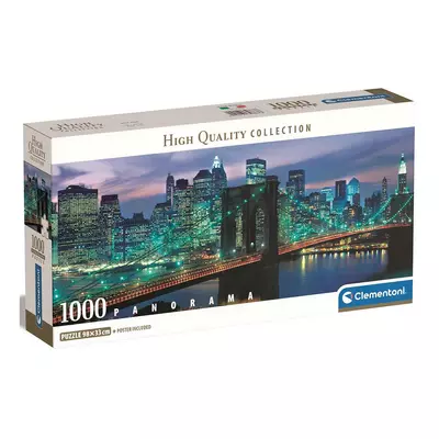 Brooklyn híd 1000db-os panoráma puzzle 98x33cm - Clementoni