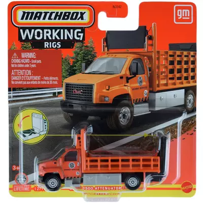 Matchbox: Working Rigs - GMC® 3500 Attenuator Truck kamion kisautó - Mattel