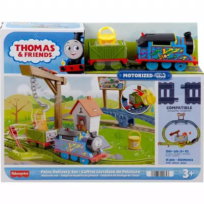 Thomas és Barátai: Motorizált festékszállító Thomas mozdony pályaszett - Mattel