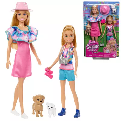 Barbie: Stacie to the Rescue - Barbie és Stacie szett kiskutyussal és kiegészítőkkel - Mattel