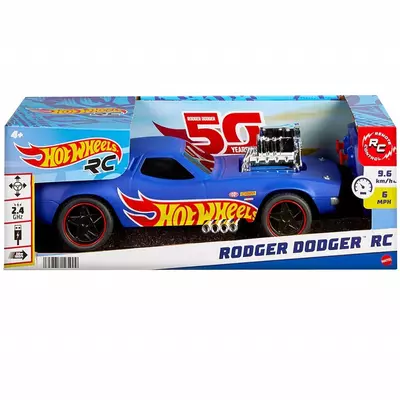 Hot Wheels: RC Távirányítós Rodger Dodger autó 1:16-os méretarány - Mattel