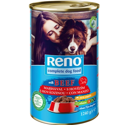 Reno marha kutyakonzerv felnőtt kutyák számára 1240g