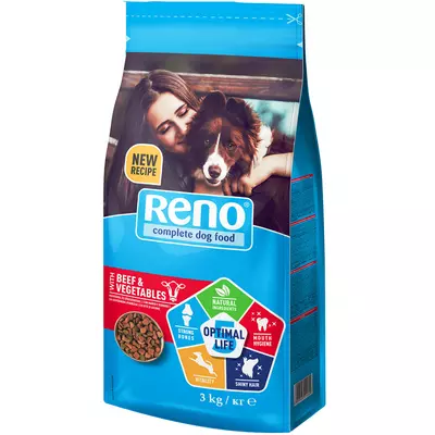Reno marha-zöldség optimal life kutyaeledel 3kg