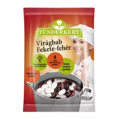 Tündérkert fekete-fehér virágbab 400g