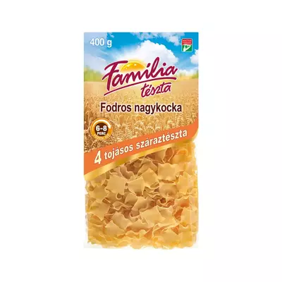 Família 4 tojásos fodros nagykocka tészta 400g