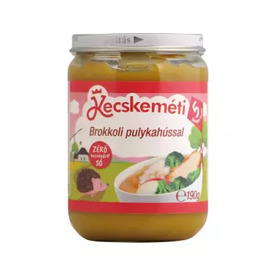 Kecskeméti brokkoli pulykahússal bébiétel 5 hónapos kortól 190 g