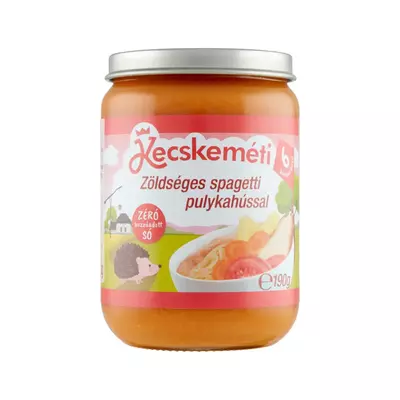 Kecskeméti Bébiétel zöldséges spagetti pulykahússal 6 hónapos kortól 190g