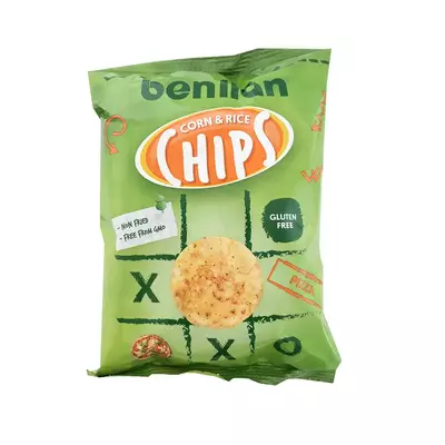 Benlian gluténmentes pizza ízesítésű rizs és kukorica chips 50g