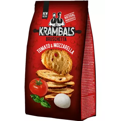 Krambals Bruschetta - Paradicsom és mozzarella ízű pirított kenyérszelet 70g