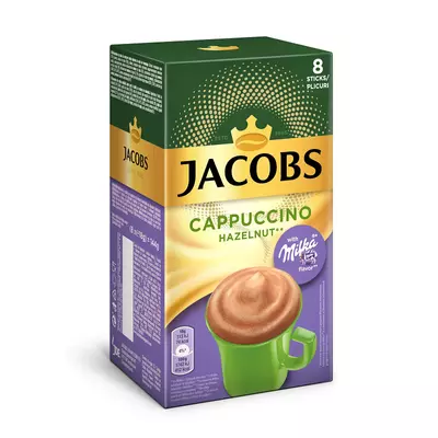 Jacobs milka-mogyorós capuccino italpor 8x16,5g