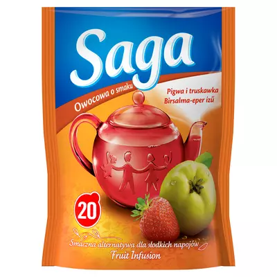 Saga birsalma-eper ízű gyümölcstea 20x1,7g