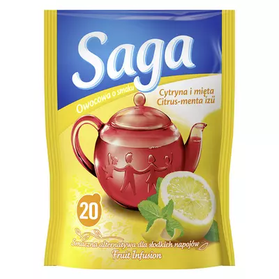 Saga citrus-menta ízű gyümölcstea 20x1,7g