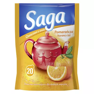 Saga narancs ízű gyümölcstea 20x1,7g