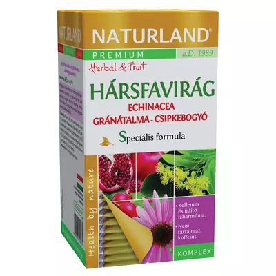 Naturland premium herbal&fruit hársfavirág.echinacea-gránátalma-csipkebogyó tea 24g