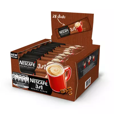 Nescafé 3in1 Brown Sugar azonnal oldódó kávéspecialitás barnacukorral 28 x 16,5 g