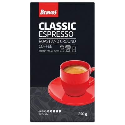 Bravos classis espresso őrölt kávé 250g