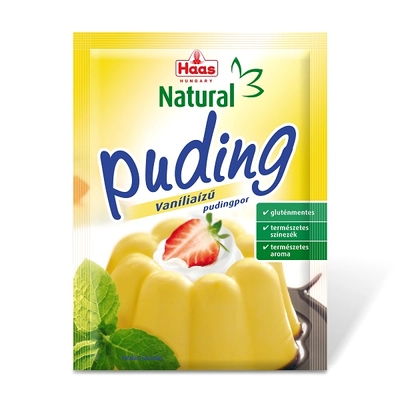 Haas Natural vanília ízű puding 40g