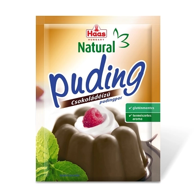 Haas Natural csokoládé ízű puding 40g
