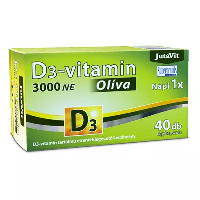 JutaVit D3-vitamin 3000 NE Olíva lágy kapszula 40db